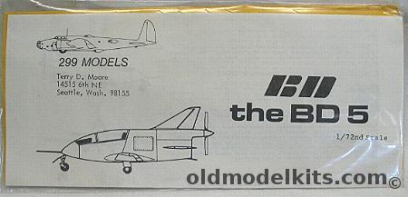 299 Models 1/72 Bede BD-5 - Bagged plastic model kit